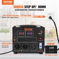 thumbnail image 2 of VEVOR Voltage Converter Transformer, 3000W, Heavy Duty Step Up/Down Transformer, Convert from 110 Volt to 220 Volt and  from 220 Volt to 110 Volt, with US Outlet EU Outlet 5V USB Port, CE Certified, 2 of 9