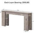 thumbnail image 2 of Tribesigns 70.9" Extra Long Console Table, Wood Sofa Table Behind Couch for Living Room, Gray, 2 of 5