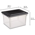thumbnail image 2 of Sterilite 18689004 Versatile Clear Organizing Storage File Box w/ Lid (16 Pack), 2 of 12