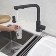 thumbnail image 2 of Stylish 12 ⅝" Ht Single Handle Matte Black Pull Down Kitchen Faucet & Soap Dispenser K130NS01N, 2 of 10