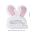 thumbnail image 4 of Cute Pet Rabbit Ears Hat for Cat Cosplay Clothes Fancy Pet Bunny Cap Halloween Easter Birthday Photo Shoot Dress for Cat, 4 of 8