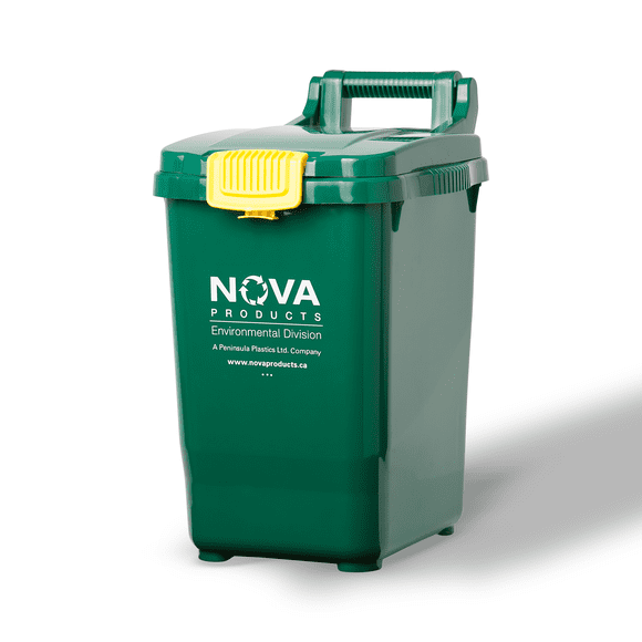 Nova Products 7 Gallons (28L) Mini Organic Bin - Retail Sticker & Custom, Composting Solution for Organic Waste, Food Waste Collection Compost Bin, Perfect for Home or Office Use - (Made in Canada)
