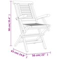 thumbnail image 4 of vidaXL 5 Piece Garden Dining Set Solid Wood Teak, 4 of 5