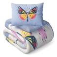 thumbnail image 2 of Mainstays Kids Textured Butterfly Comforter Set Twin 2 Piece, 2 of 4