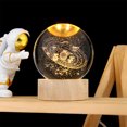 thumbnail image 4 of 3D Crystal Ball with Warm Light Wooden Base Small Night, 4 of 8