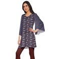 thumbnail image 2 of Moomaya Kurtis Courtes en Poly-Crêpe pour Femmes, Robe à Manches Kimono Imprimée, Haut Indien, 2 of 5