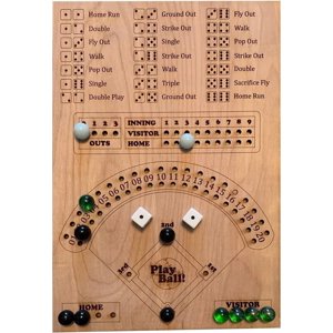 Hweilai Wooden board Game - Fun baseball pinball game for family game night