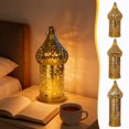 thumbnail image 5 of B Home Decor Iron Gold-Plated Lantern Stand – Decorative Candle Holder For Table, Mantel, And Festive Settings, Medium, 5 of 5