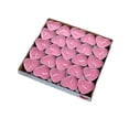 thumbnail image 1 of 50-Pack Heart Tea Lights Flameless Romantic Candle for Wedding Birthday Dinner Table Decorations (3.2cm Unscented), 1 of 4