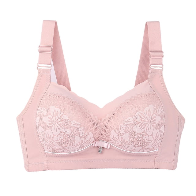 EQWLJWE Woman's Large Size Comfortable Breathable Bra Underwear No Rims True Bras For Women