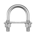 thumbnail image 1 of Unique Bargains Round U-Bolts 3 Sets 51mm Inner Width 84mm Length M12 with Nuts and Plates, 1 of 5