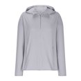 thumbnail image 3 of SHTXOZHI Veste Athlétique Légère pour Femmes Protection Solaire Fermeture Éclair Complète Manches Longues Chandails à Capuchon Randonnée Extérieur, 3 of 7