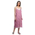thumbnail image 3 of Moomaya Robe de Nuit Imprimée pour Femmes, Col en V, Bretelles Spaghetti, 3 of 6