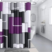 Shower Curtains for Bathroom Shower Curtains Set Modern Geometric Standard Bathroom Curtains Shower Curtain Polyester Heavy Duty for Hotels Bathtubs, 72x84 Purple