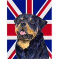 thumbnail image 1 of Carolines Treasures SS4966CHF Rottweiler avec Drapeau Britannique Union Jack en Toile Taille Maison, 1 of 4