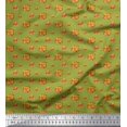 thumbnail image 1 of Soimoi Green polyester Crepe Fabric Dot Abstract Fabric Prints By Yard 42 Inch Wide, 1 of 5