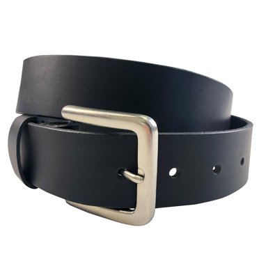 Zelikovitz Buffalo Leather Belt – 1.5″ Black, Handmade in Canada, Sizes 26–60