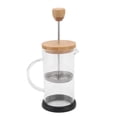 thumbnail image 4 of French Press, Stable Tea Brewer Pot Fashionable High Borosilicate Heat Resistant Sturdy Hand Brewing  For Camping 350ml Bamboo Cover, 4 of 8