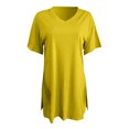 thumbnail image 5 of Pxiakgy Ensemble Deux Pièces pour Femmes Manches Courtes Décontracté Basique Shorts Jaune + m, 5 of 5