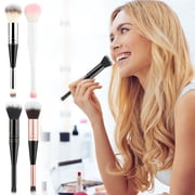 EGNMCR Makeup Brushes Double Head Makeup Brush Concealer Brush Brush Two In One Loose Powder Brush Beginner Makeup Tools Double ended makeup brush