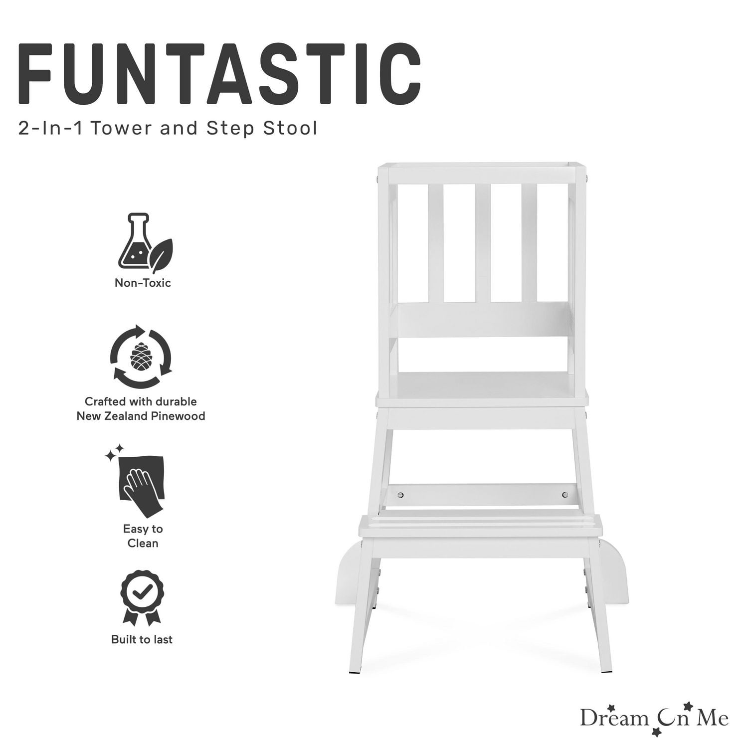 Dream On Me 2-in-1 Funtastic Tower and Step Stool