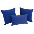 thumbnail image 1 of Double-corded Solid Twill Throw Pillows with Inserts (Set of 3), Royal Blue, 1 of 1