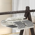 thumbnail image 1 of EGNMCR Household Non Slip Non Marking Corner Drying Rack Fish Mouth Opening Clothes Hangers Dry And Wet Use Does Not Hurt The Collar Plastic Hanger, 1 of 6