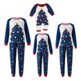thumbnail image 2 of Pyjamas de Noël pour Famille avec Imprimé Arbre, Col Rond Classique Style Décontracté Vêtements de Vacances, 2 of 6