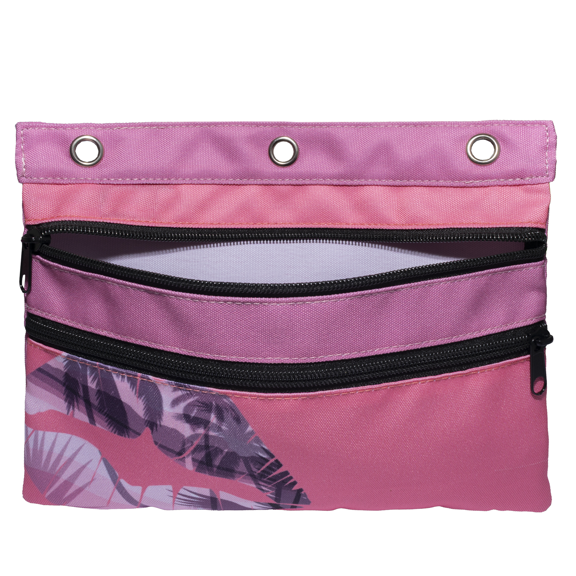 Pochette Pen+Gear pour classeur, 2 fermetures éclair, rose