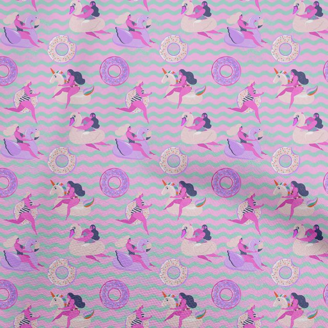 oneOone Viscose Chiffon Light Pink Fabric Kawai Craft Projects Decor Fabric Printed By The Yard 42 Inch Wide
