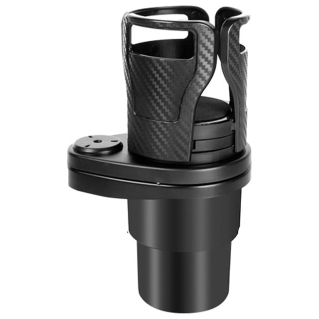 Support de Rangement Rotatif, Porte-Gobelet Monté sur Voiture, Console Centrale Rotative Multifonctionnelle, Boisson, Deux Pièces, Support Double Couche pour Rangement
