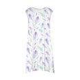 thumbnail image 4 of PMVFHDE Robe d'Été Fleurie pour Filles / Col Rond Sans Manches Robe Décontractée / Tenue Légère de Plage et de Vacances pour Tout-Petits à Préados Violet,5-6, 4 of 5