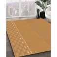 thumbnail image 3 of Ahgly Company Tapis d'Intérieur Ronds Transitionnels Lavables à la Machine, Orange Foncé, 5 Pieds Rond, 3 of 7