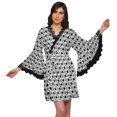 thumbnail image 1 of Moomaya Printed Robe For Women Dressing Gown Short Cotton Summer Bathrobe, 1 of 6
