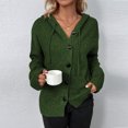 thumbnail image 5 of Cardigan Fille Femme Ample Couleur Foncée Cardigan en Tricot à Corde Veste Femme Cardigan en Liquidation, 5 of 5