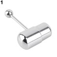 thumbnail image 1 of JUNWELL 1Pc Cool Vibrating Barbell Tongue Rings Bars Piercing Stainless Steel Body Jewelry Silver, 1 of 6