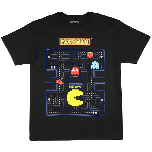 Pac-Man Boy's Game Action Graphic Print T-Shirt (X-Large)