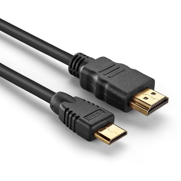 axGear Black 6FT MINI HDMI to HDMI Cable Cord Adapter HD Gold Plated Connector