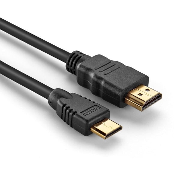axGear Black 6FT MINI HDMI to HDMI Cable Cord Adapter HD Gold Plated Connector
