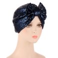thumbnail image 2 of Turban Musulman pour Femmes avec Nœud, Paillettes, Bonnet, Foulard, Couvre-Chef, 2 of 2