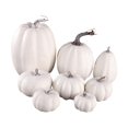 thumbnail image 1 of yuksok 8 Pcs Différentes Tailles Citrouilles de Récolte Artificielles Empilables Décorations d'Halloween Blanc, 1 of 9