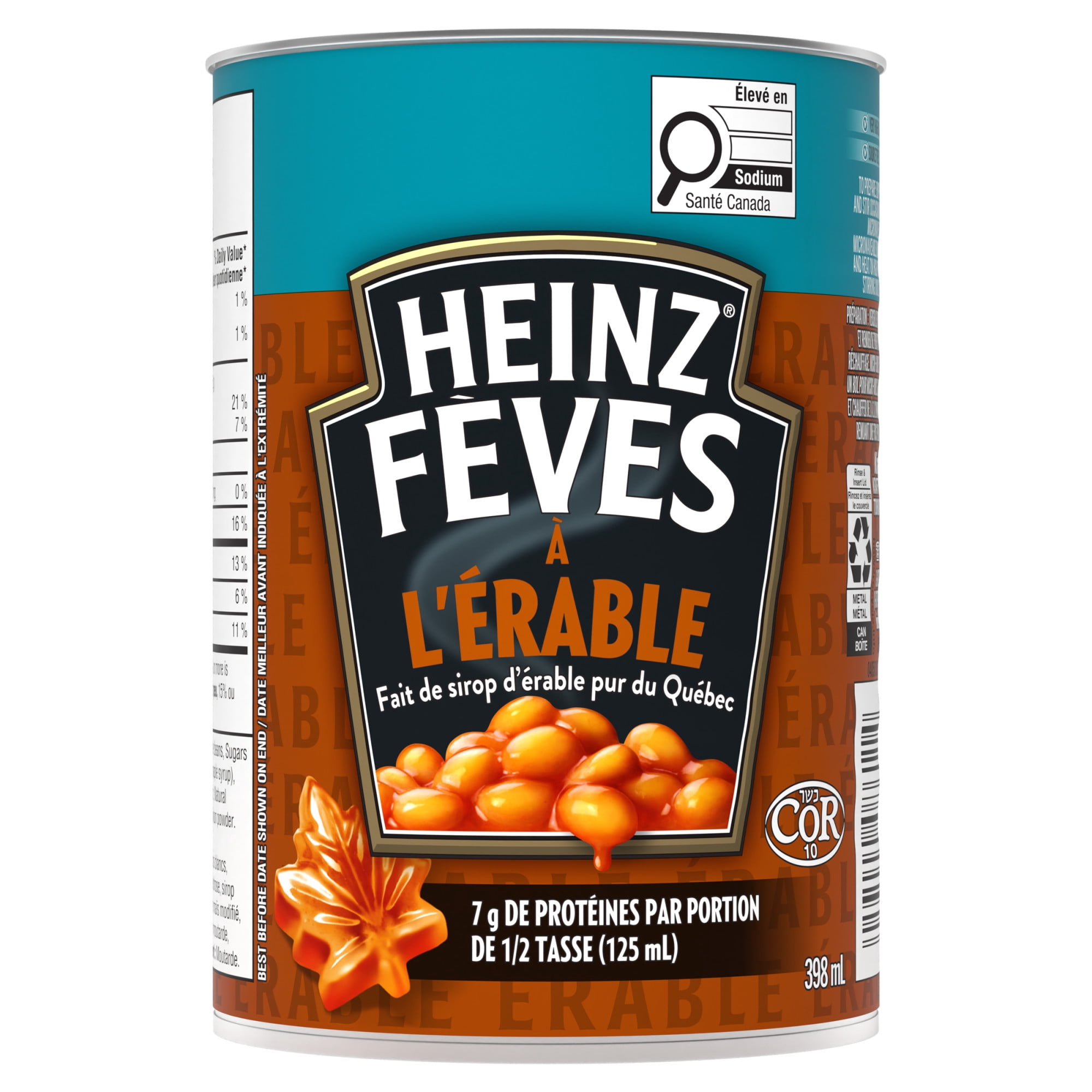Heinz Maple Style Beans with Pure Quebec Maple Syrup, 398 mL Can