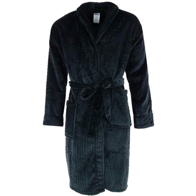 Wanted Cable Shawl Collar Plush Robe (Men's)