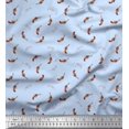 thumbnail image 1 of Soimoi Blue Silk Fabric Print Fabric by the Yard 44 Inch Wide, 1 of 3