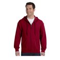 thumbnail image 1 of Gildan Men's Satin Label 1x1 Rib Zipper Pouch Pocket Hoodie, Style G18600, 1 of 1