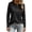 Black, variant on HongQid Womens Long Sleeve Tops Round Neck Solid Color Henley Shirts Ladies Basic Button Tunic Blouse
