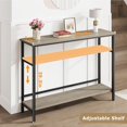 thumbnail image 3 of Kojooin Table Console, Table d'Entrée à 2 Niveaux avec Tablette Réglable, Table Étroite pour Couloir, Vestibule Ou Salon, 3 of 7