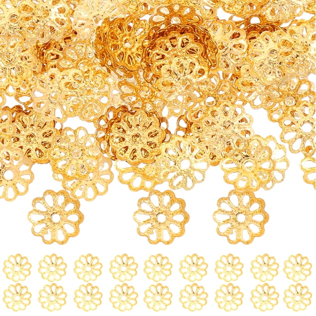 1200 Pcs Embouts de Perles Fleur Embouts de Perles Entretoise Embouts de Perles Embouts de Perles de Collier pour Bricolage