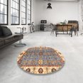 thumbnail image 3 of Ahgly Company Indoor Rectangle Abstract Chestnut Brown Oriental Area Rugs, 8' x 12', 3 of 6