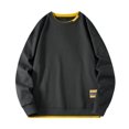 thumbnail image 4 of Men's Loose Fit Casual Long Sleeve Round Neck 2 In 1 Layering Sweater for Spring and Autumn Seasons, 4 of 4